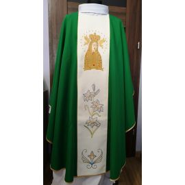 Ornat zielony Matka Boża Licheńska - Ornaty Maryjne - zdjęcie 5 - Ornat zielony Matka Boża Licheńska