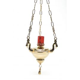 Lampka wieczna, wisząca, elektryczna lub oliwna - 38 cm. - LAMPKI WIECZNE - zdjęcie 2 - Lampka wieczna, wisząca, elektryczna lub oliwna - 38 cm.