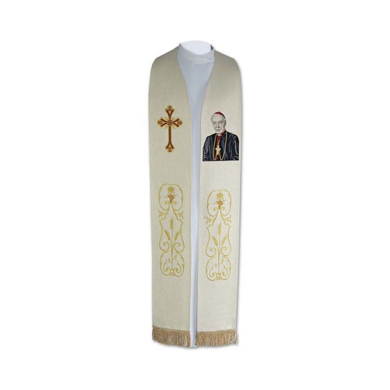 Stuła haftowana Kardynał Stefan Wyszyński (3) - ROK LITURGICZNY HASŁO - Stuła haftowana Kardynał Stefan Wyszyński (3)