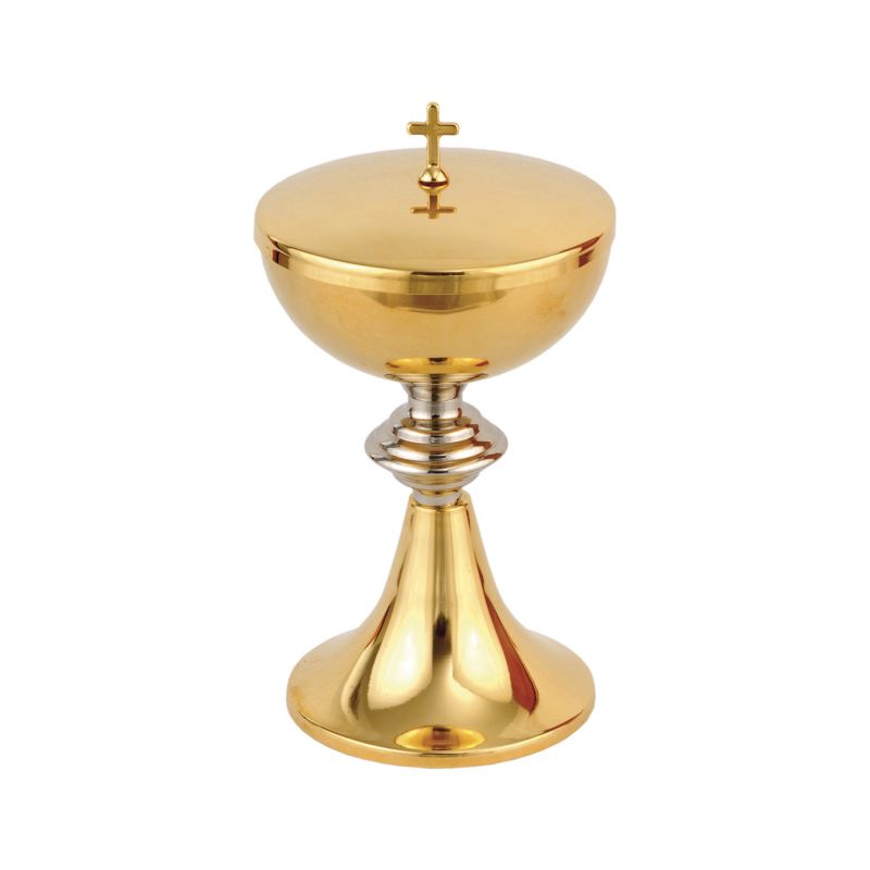 Puszka na komunikanty, gładka, złocona 18,5 cm (01) - PUSZKI MSZALNE - Puszka na komunikanty, gładka, złocona 18,5 cm (01)