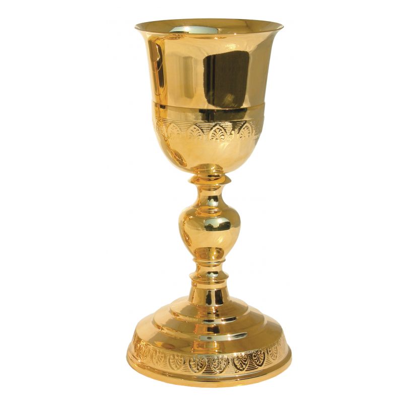 Kielich z ozdobnym wytłoczeniem 21 cm (05) - KIELICHY MSZALNE - Kielich z ozdobnym wytłoczeniem 21 cm (05)