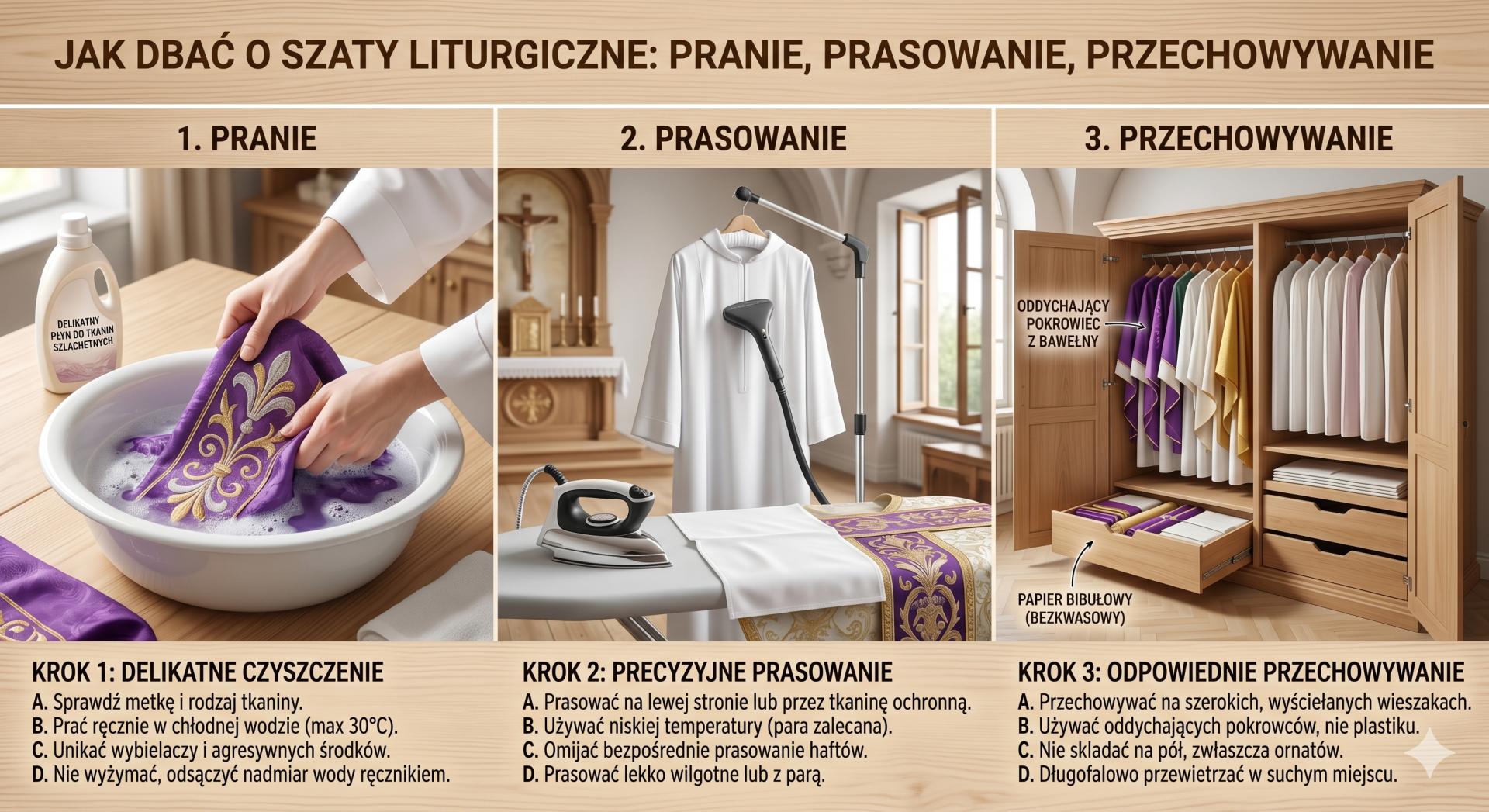 Jak dbać o szaty liturgiczne — pranie, prasowanie, przechowywanie