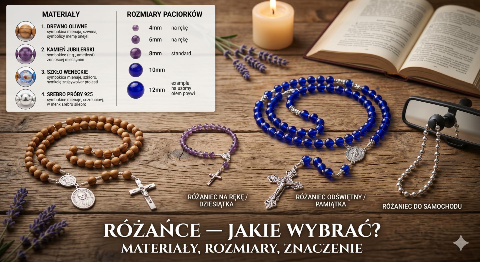 Różańce — jakie wybrać? Materiały, rozmiary, znaczenie