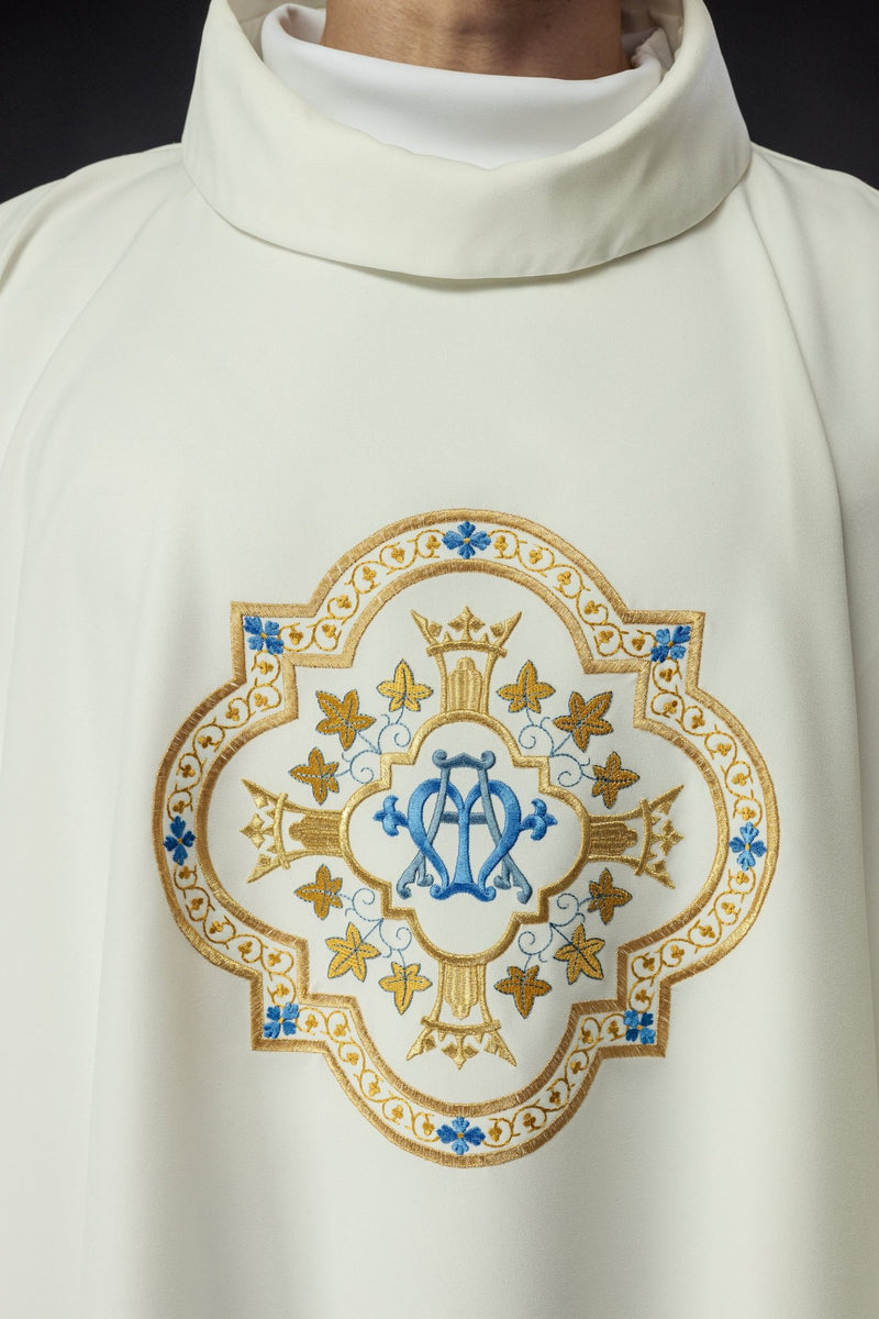 Ornat haftowany maryjny - ecru (H191) - Ornaty Maryjne - zdjęcie 2