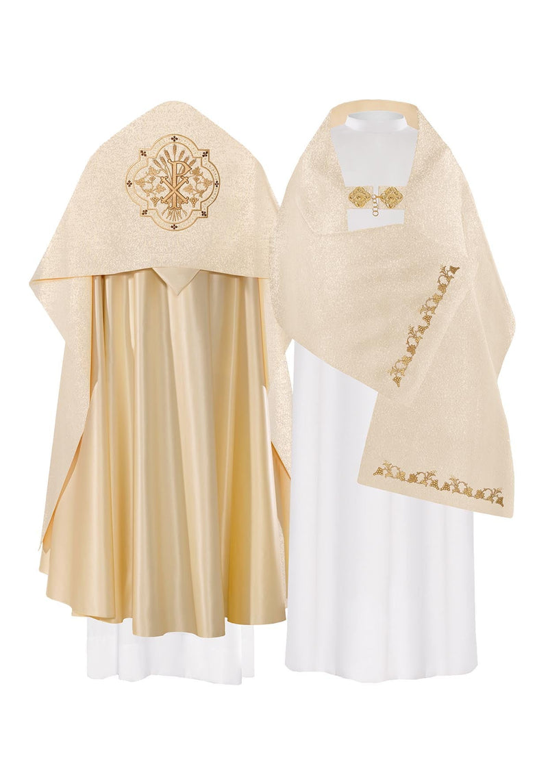 Welon liturgiczny, haftowany PX - złoty (40) - WELONY