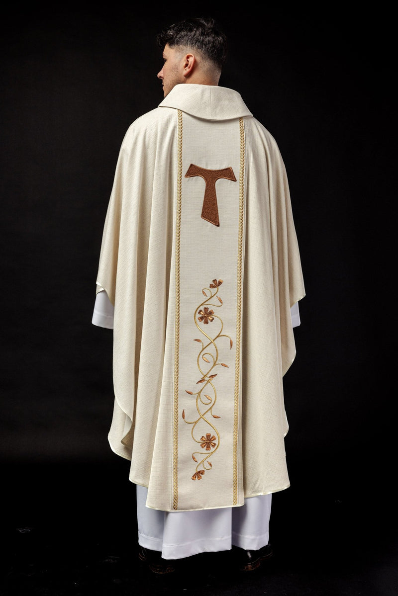 Ornat z haftowanym wizerunkiem Świętego Franciszka (112H) - Ornaty z wizerunkiem świętych - zdjęcie 5
