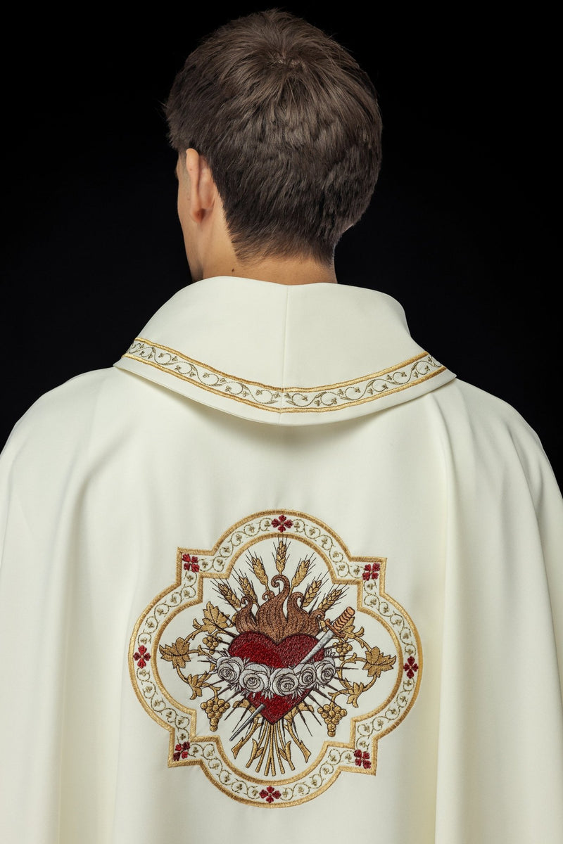 Ornat haftowany- symbol Serca Maryi (126H) - Ornaty Maryjne - zdjęcie 5