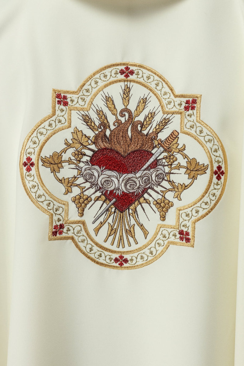 Ornat haftowany- symbol Serca Maryi (126H) - Ornaty Maryjne - zdjęcie 6