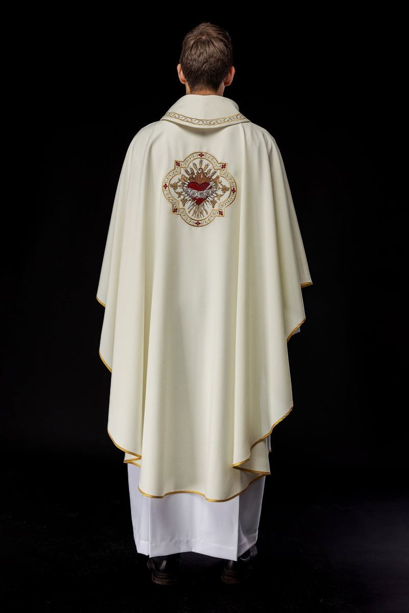 Ornat haftowany- symbol Serca Maryi (126H) - Ornaty Maryjne - zdjęcie 7