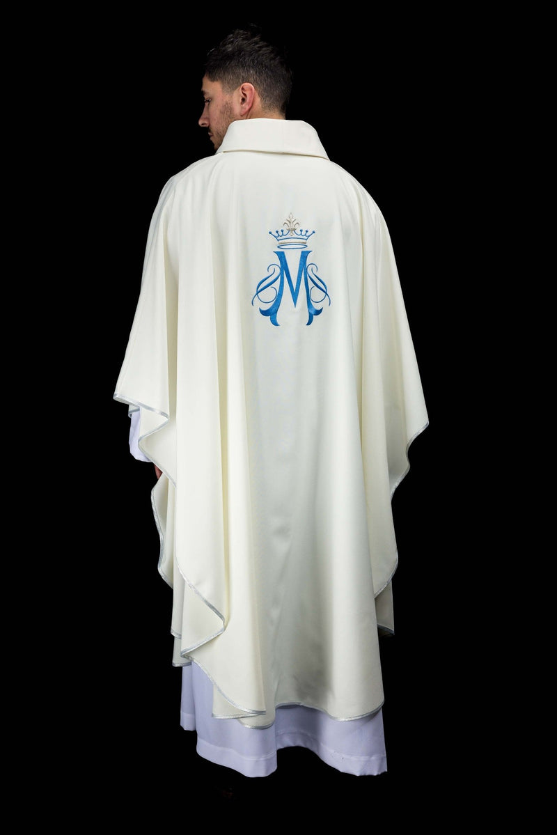 Ornat maryjny haftowany ecru + stuła (150H) - Ornaty Maryjne - zdjęcie 7
