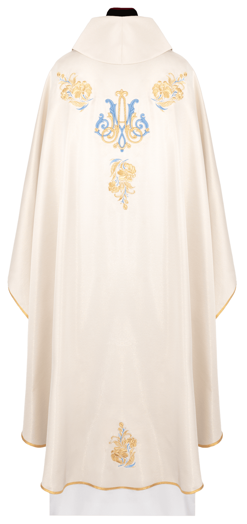 Ornat maryjny haftowany ecru + stuła (152H) - Ornaty Maryjne - zdjęcie 2