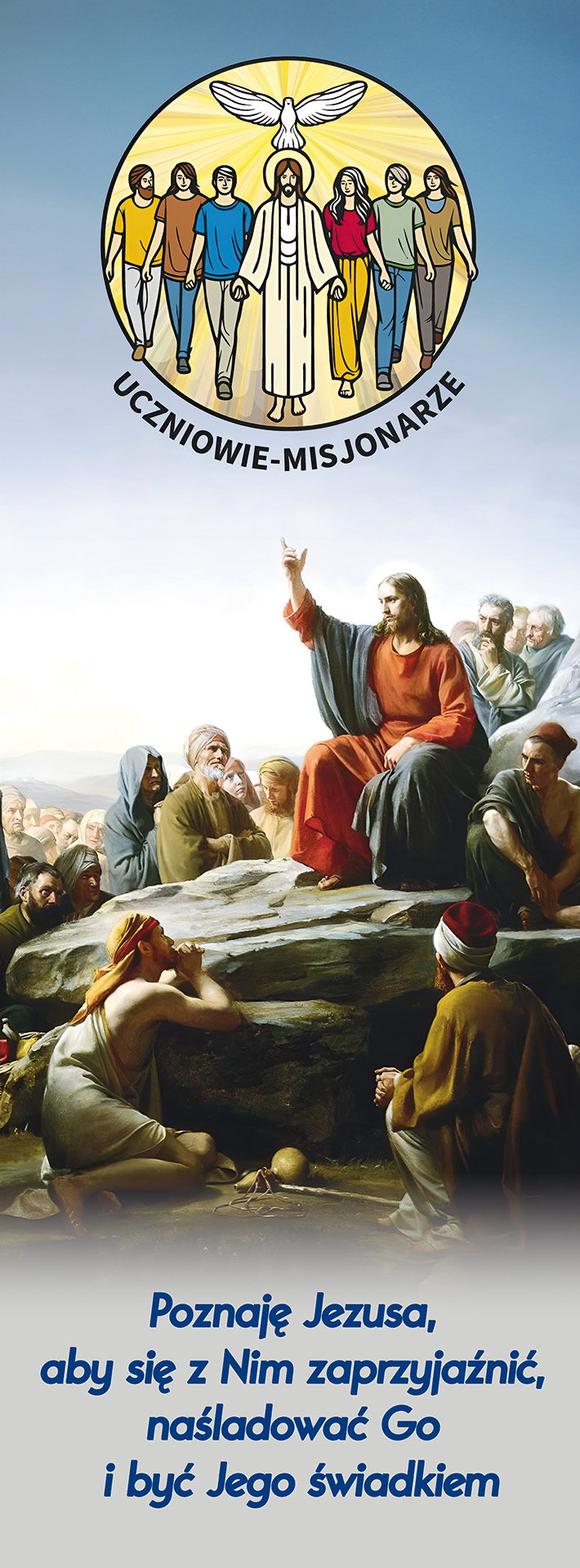 Baner religijny - "Uczniowie-Misjonarze" - Banery na Rok Duszpasterski 2025/2026 Uczniowie-Misjonarze