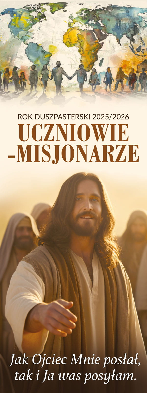 Baner na Rok Duszpasterski 2025/2026 "Uczniowie - misjonarze" - Banery na Rok Duszpasterski 2025/2026 Uczniowie-Misjonarze