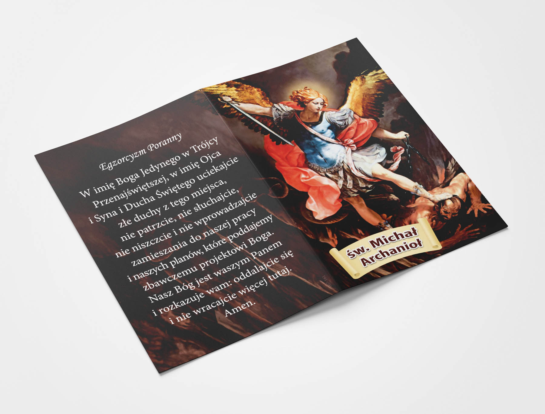 Obrazek składany - św. Michał Archanioł - Folder religijny