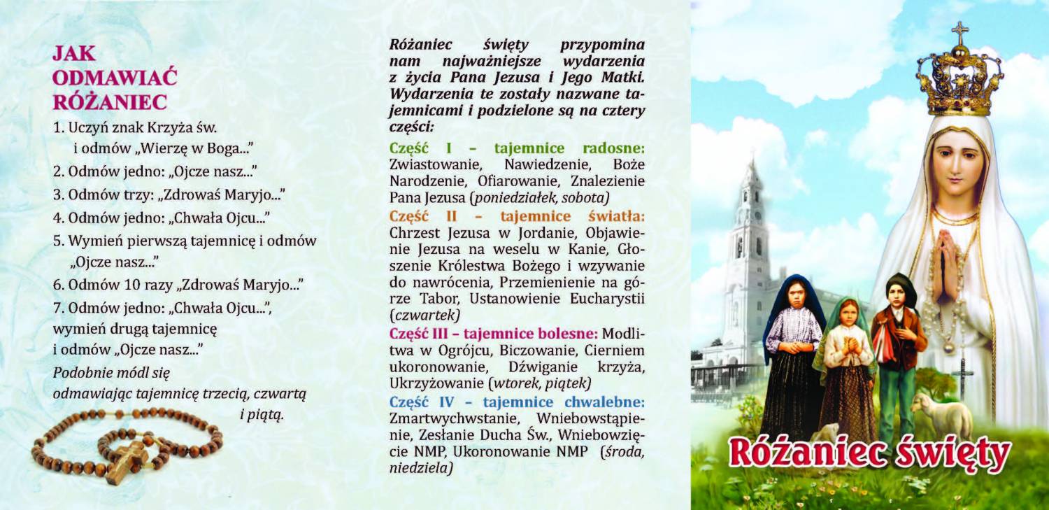 Folderek - Różaniec Święty - Folder religijny