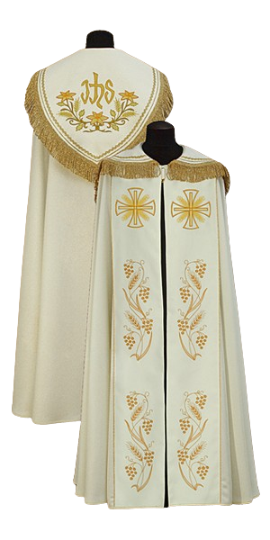 Kapa ecru haftowana - KAPY LITURGICZNE - Nowość
