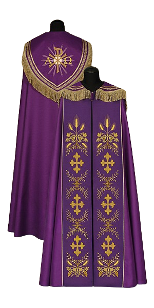 Kapa fioletowa haftowana - KAPY LITURGICZNE - Nowość