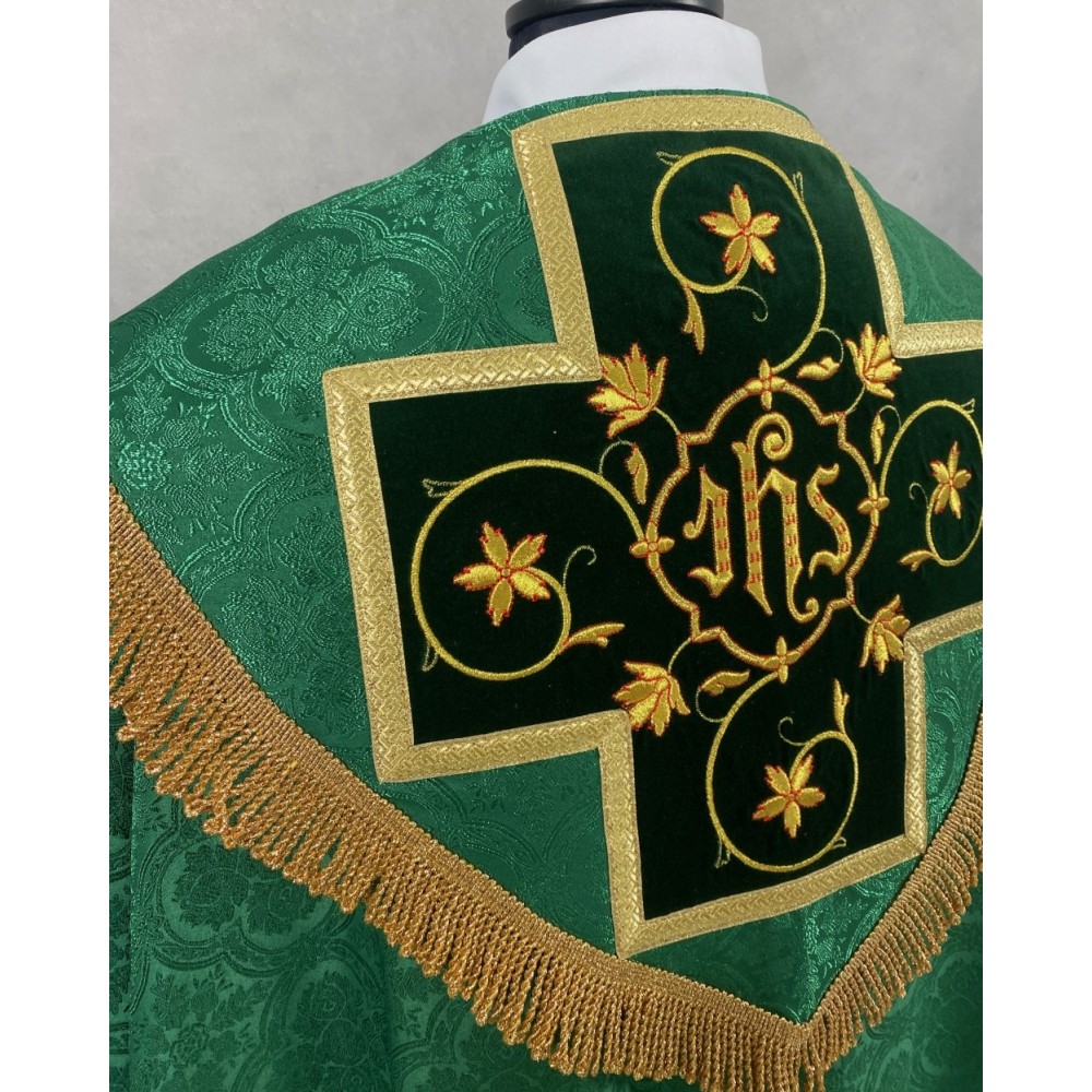 Kapa haftowana zielona - KAPY LITURGICZNE - zdjęcie 3
