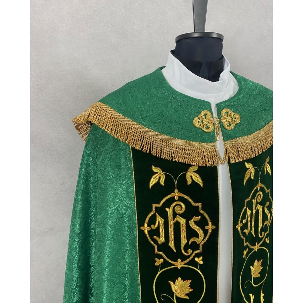 Kapa haftowana zielona - KAPY LITURGICZNE - zdjęcie 5