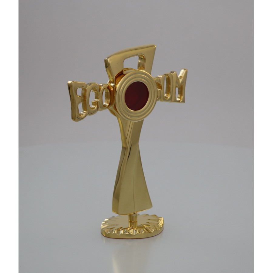 Relikwiarz mosiężny EGO SUM - JA JESTEM - 20 cm - RELIKWIARZE