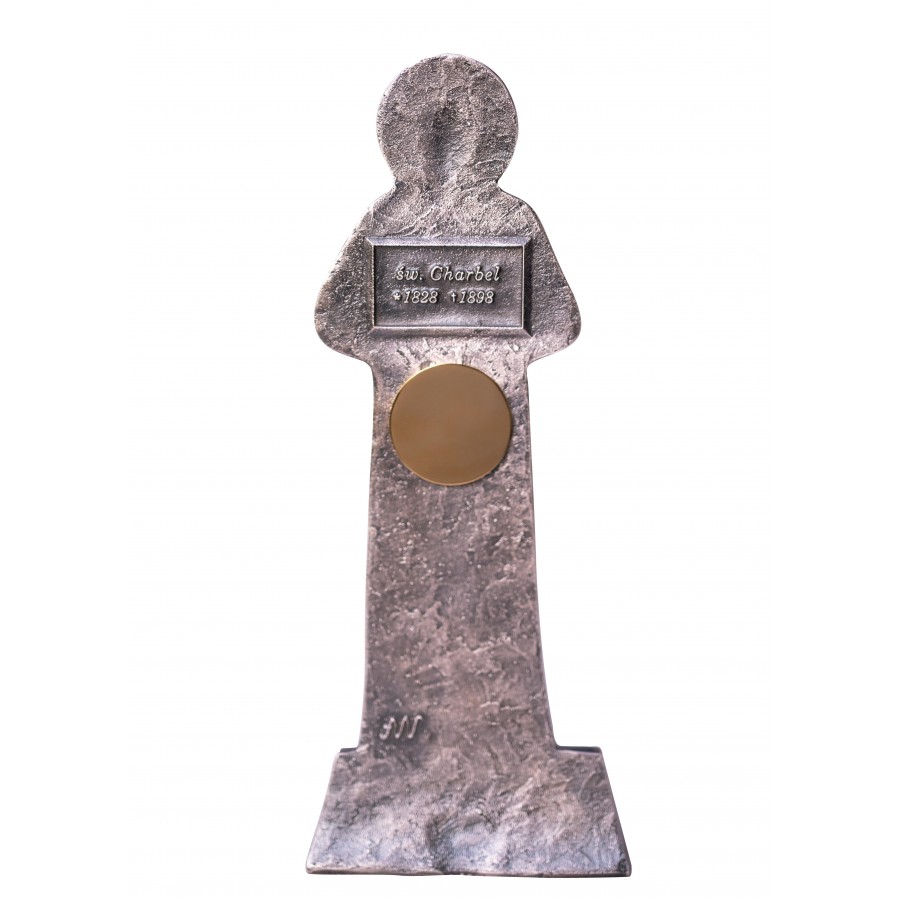 Złocony relikwiarz mosiężny 24 cm-  Postać św. Charbel - RELIKWIARZE - zdjęcie 2