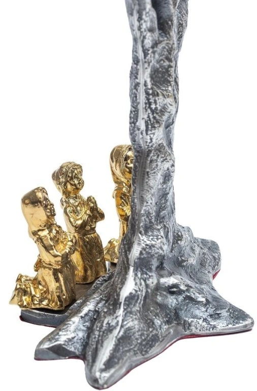 Relikwiarz mosiężny Fatima (na 3 relikwie) - wys. 27 cm - RELIKWIARZE - zdjęcie 3