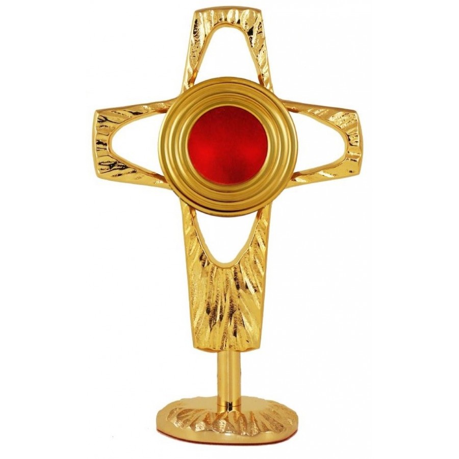 Relikwiarz mosiężny, dostępny w trzech kolorach - wys. 18 cm - RELIKWIARZE - zdjęcie 2