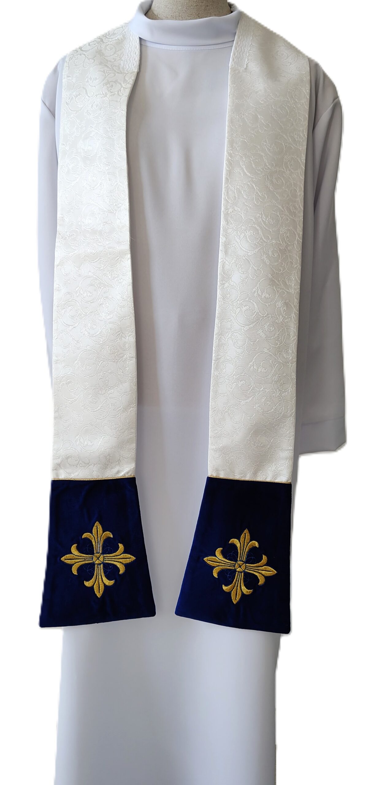 Kapa rzymska maryjna, haftowana, aksamitne pasy - KAPY LITURGICZNE - zdjęcie 2