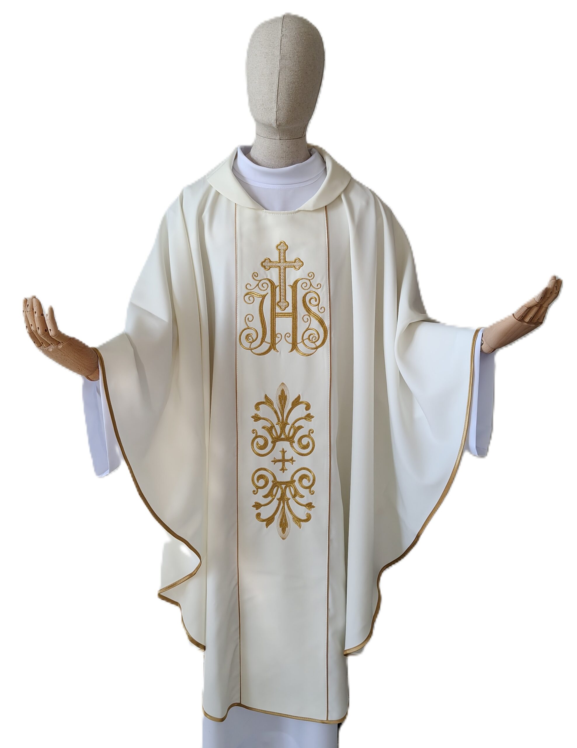 Ornat haftowany IHS - kolory liturgiczne - Ornaty zielone
