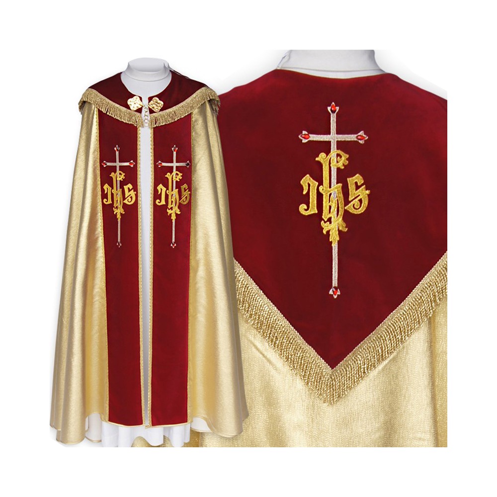 Kapa haftowana IHS (11b) - KAPY LITURGICZNE - zdjęcie 6