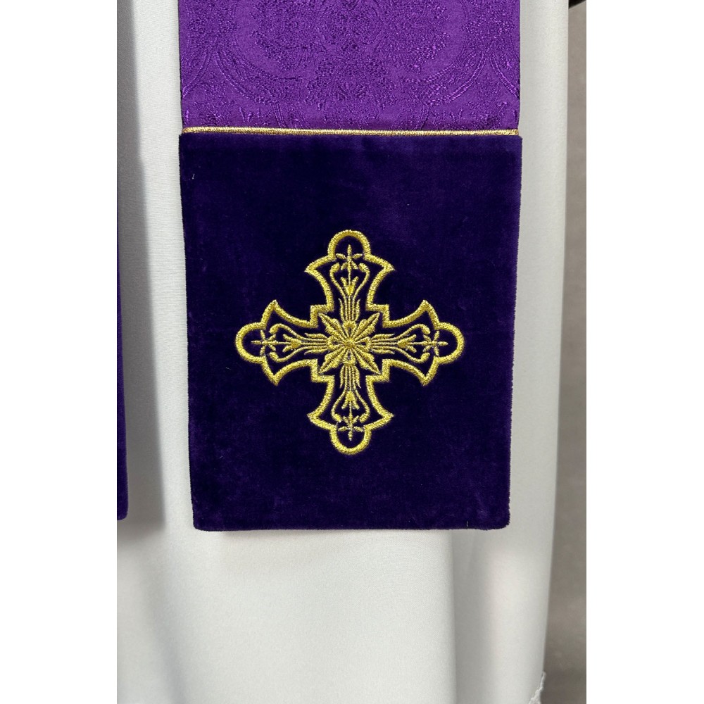 Stuła kapłańska - tkanina żakard - kolory liturgiczne - KONCELEBRA - zdjęcie 6