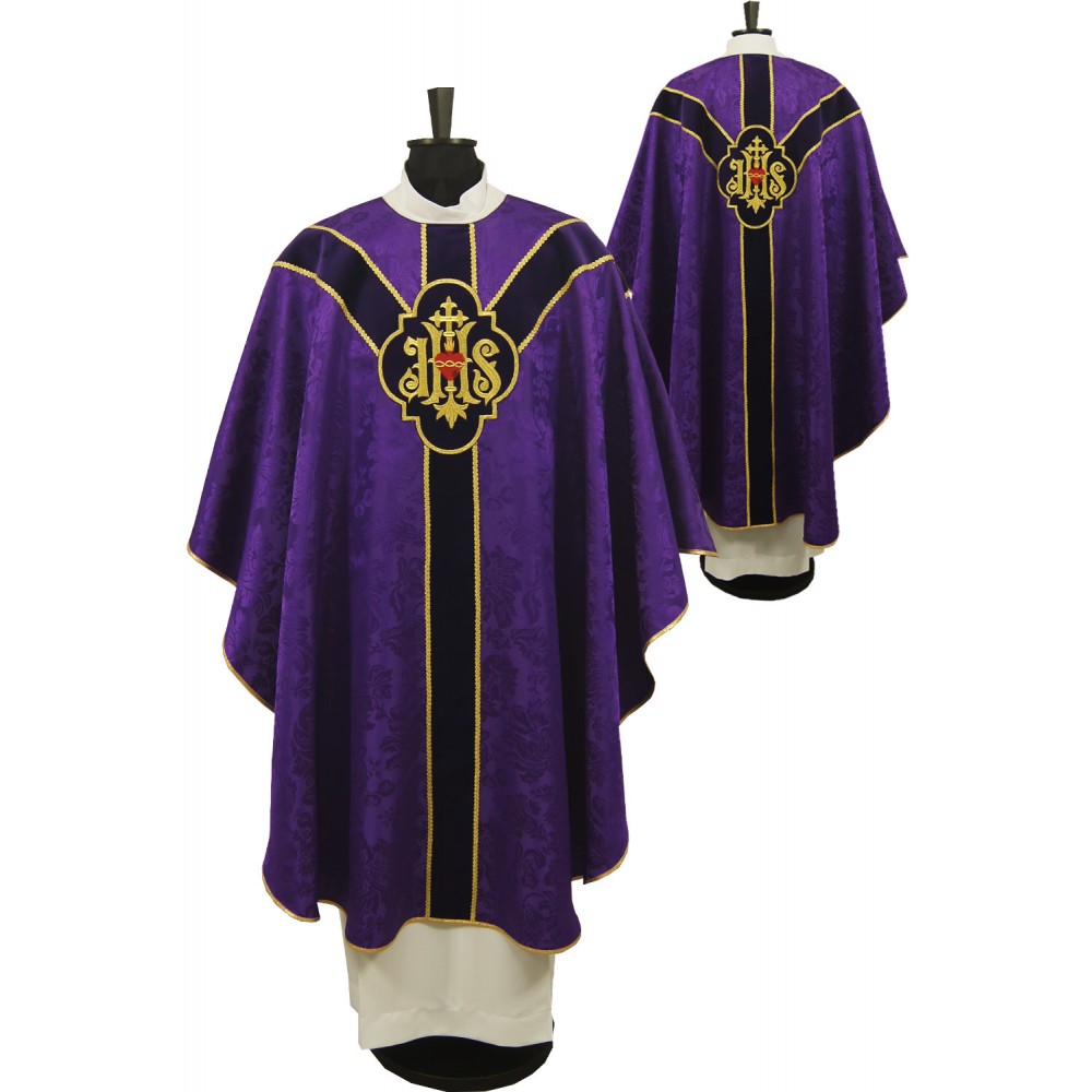 Ornat Semi-Gotycki kolory liturgiczne (75) - Ornaty haftowane - zdjęcie 7