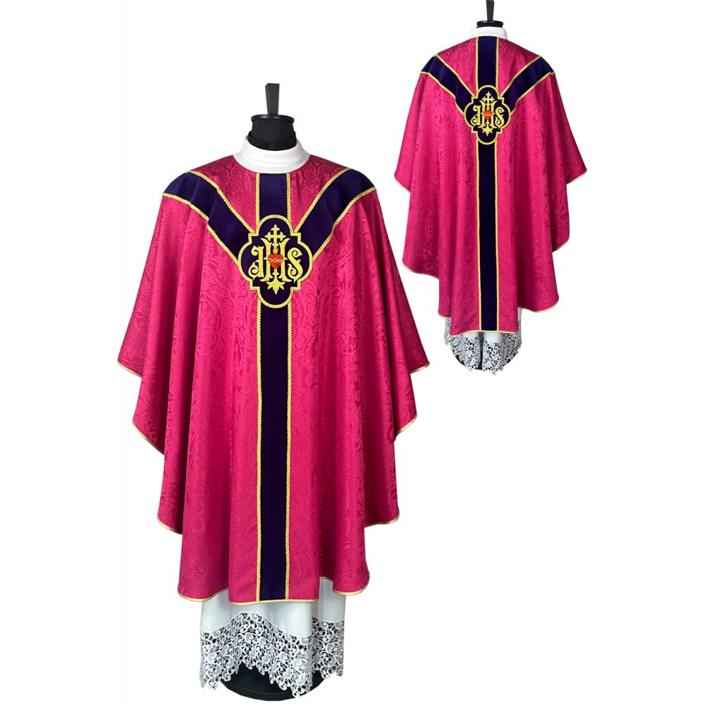 Ornat Semi-Gotycki kolory liturgiczne (75) - Ornaty haftowane - zdjęcie 5