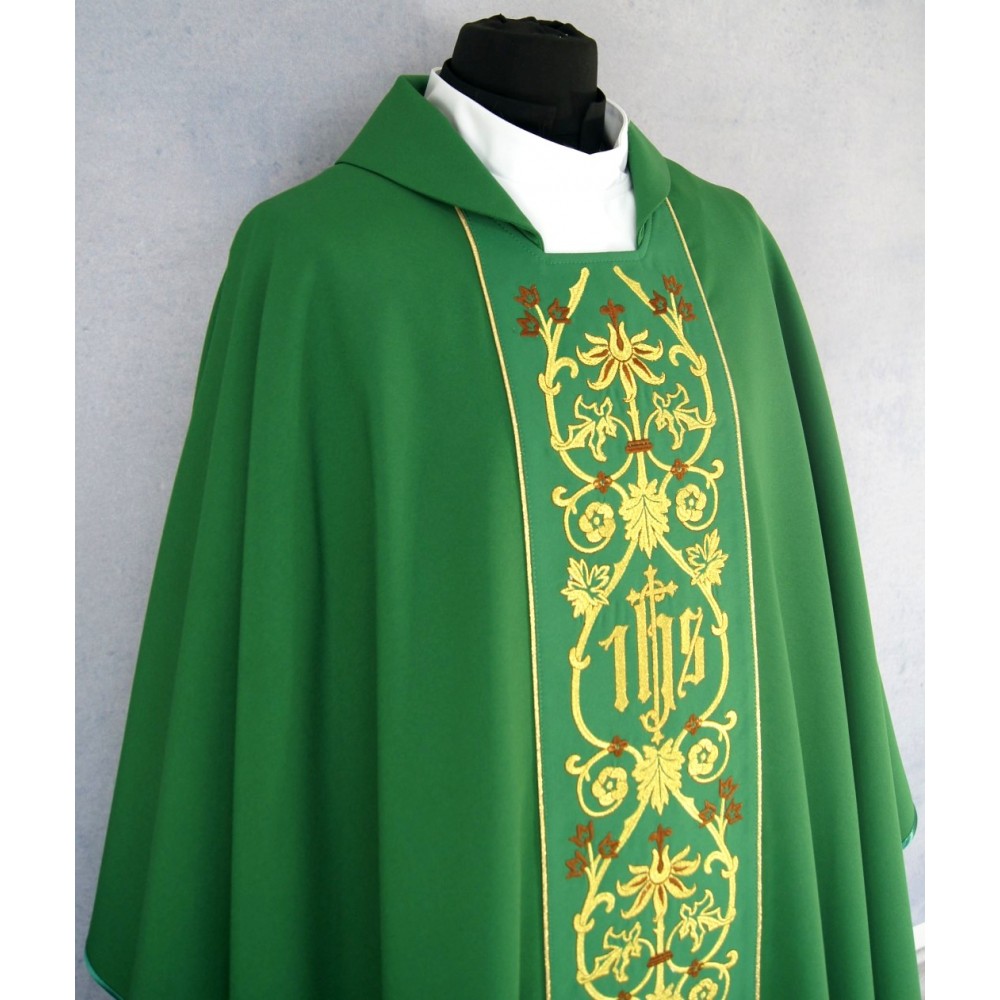 Ornat gotycki IHS - kolory liturgiczne (18) - Ornaty haftowane - zdjęcie 5