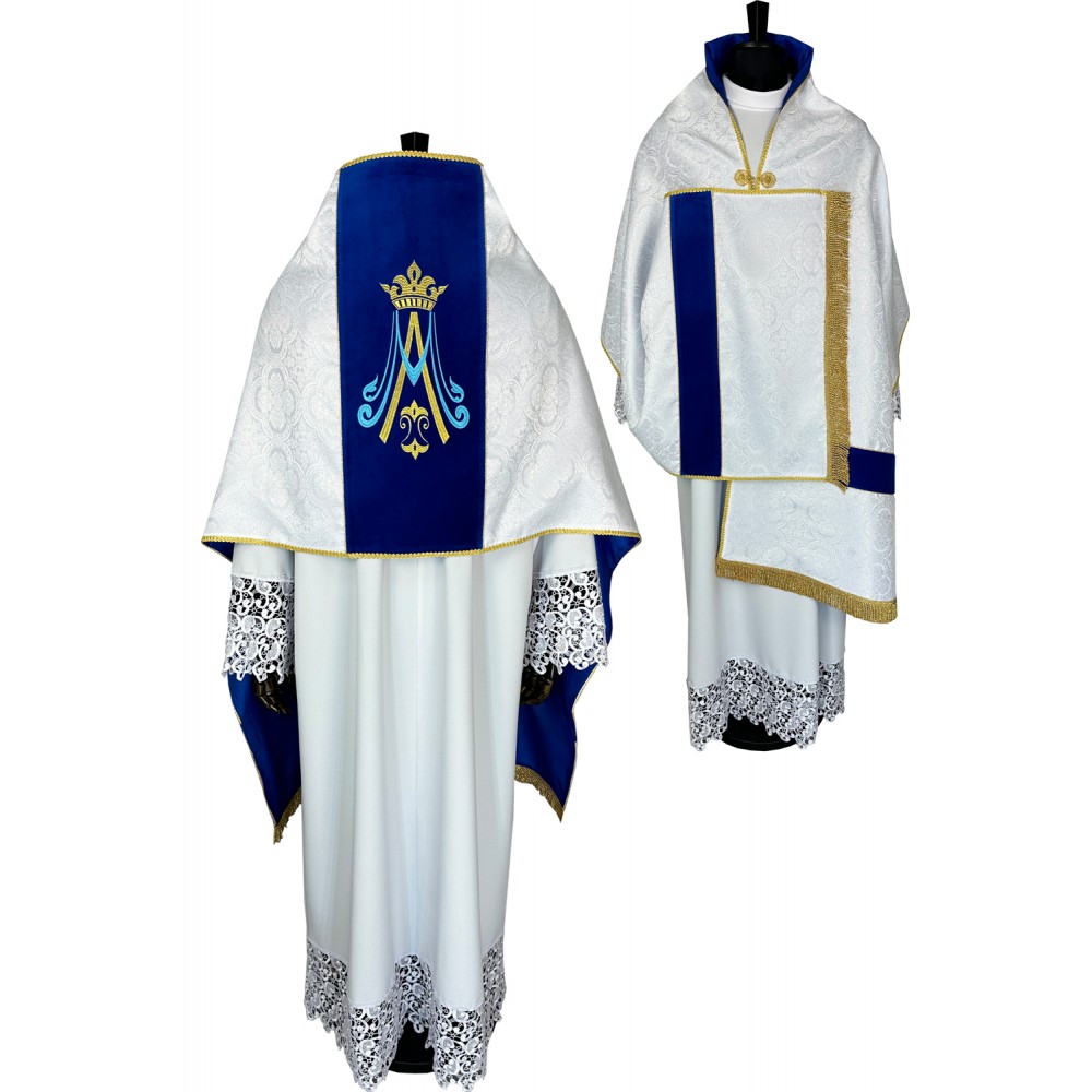 Welon liturgiczny Maryjny haftowany (11) - WELONY - zdjęcie 5