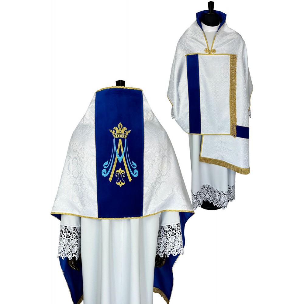 Welon liturgiczny Maryjny haftowany (11) - WELONY
