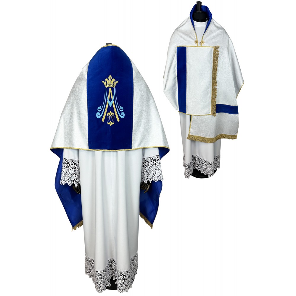 Welon liturgiczny Maryjny haftowany (12) - WELONY