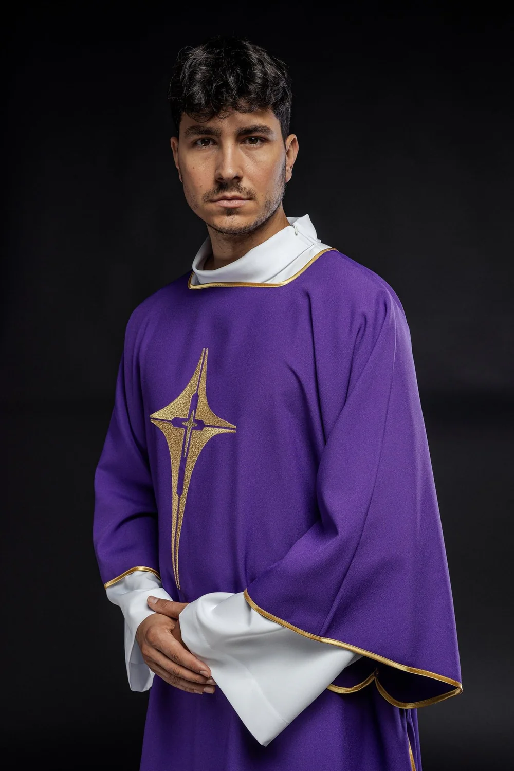 Dalmatyka motyw krzyża - kolory liturgiczne (11) - DALMATYKI - zdjęcie 2