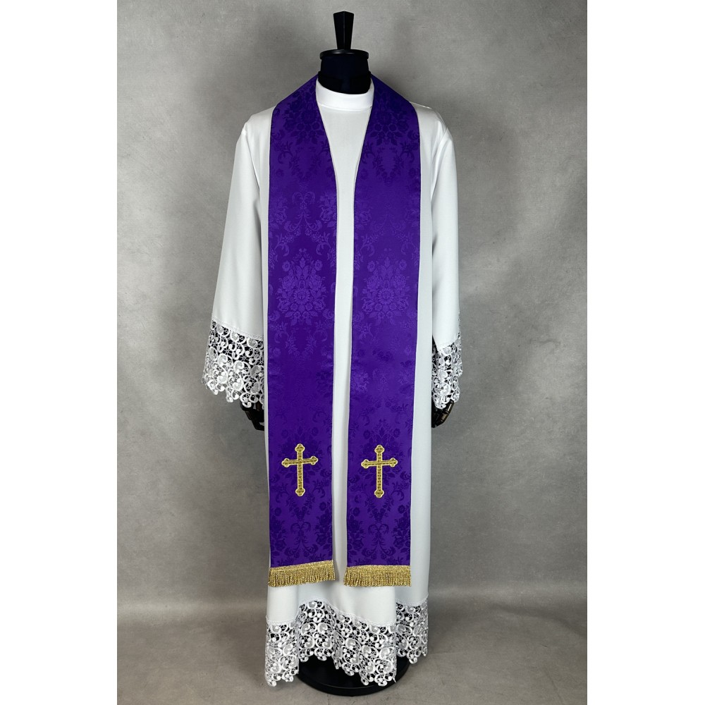 Stuła kapłańska dwustronna - krzyż (2) - EUCHARYSTYCZNE - zdjęcie 2