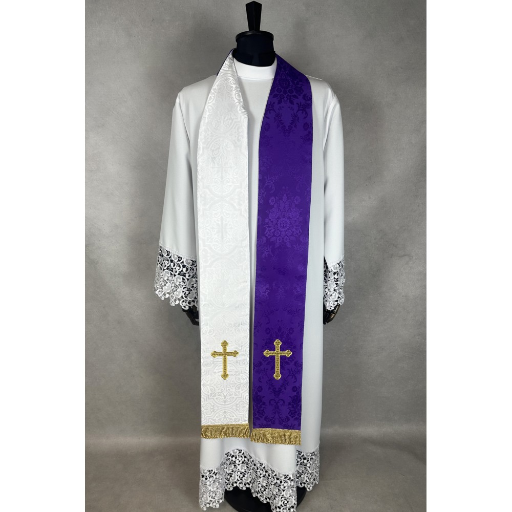 Stuła kapłańska dwustronna - krzyż (2) - EUCHARYSTYCZNE - zdjęcie 5
