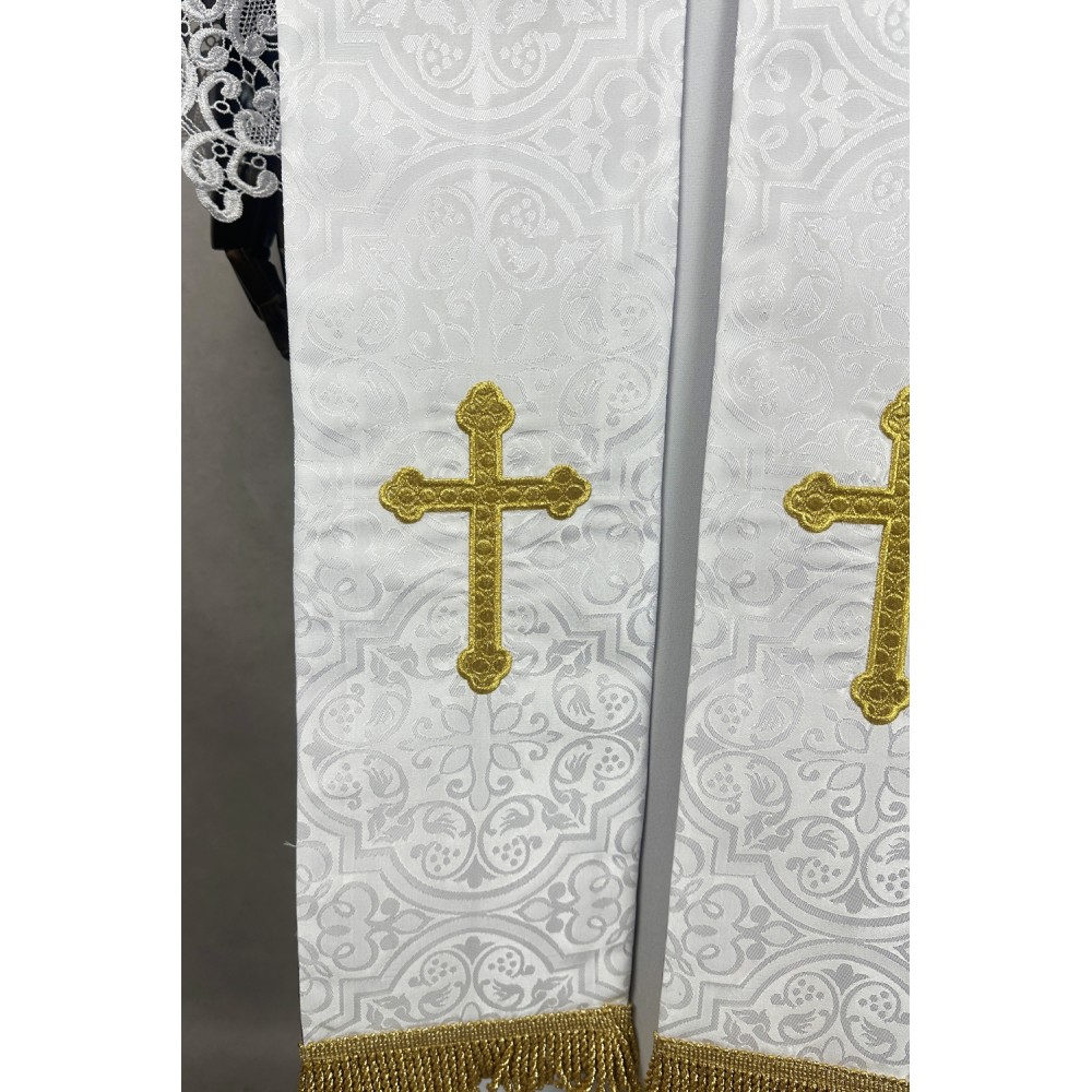 Stuła kapłańska dwustronna - krzyż (2) - EUCHARYSTYCZNE - zdjęcie 3
