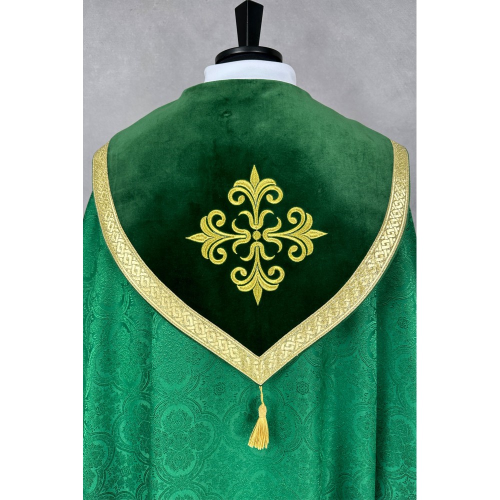 Kapa wzór gotycki - tkanina żakard - kolory liturgiczne (11) - KAPY LITURGICZNE - zdjęcie 4