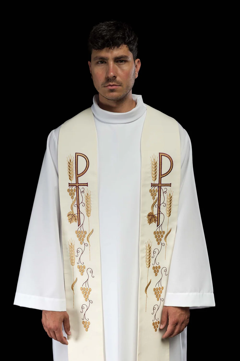 Stuła haftowana - kolory liturgiczne (27) - EUCHARYSTYCZNE - zdjęcie 2