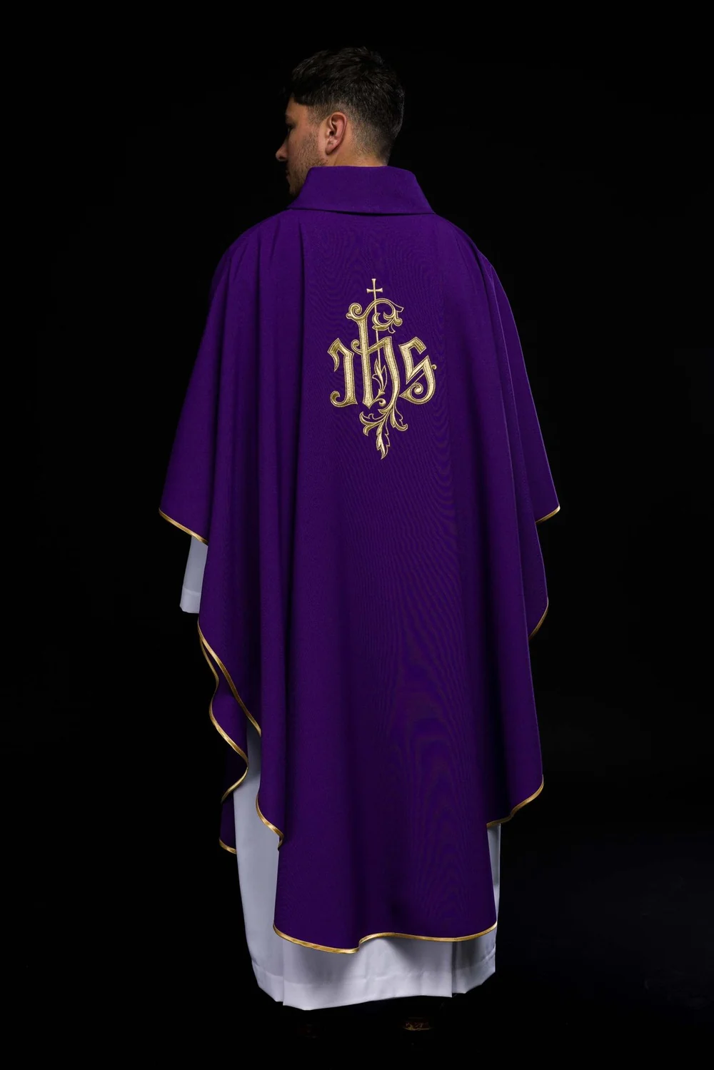 Ornat haftowany IHS - kolory liturgiczne (41) - Ornaty haftowane - zdjęcie 6