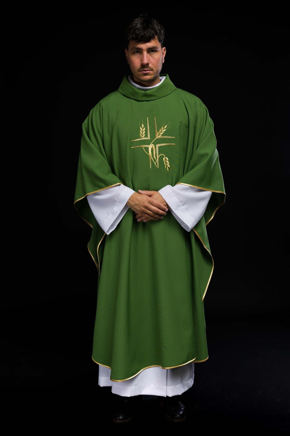 Ornat haftowany Krzyż + kłosy - kolory liturgiczne (42) - Ornaty haftowane - zdjęcie 6