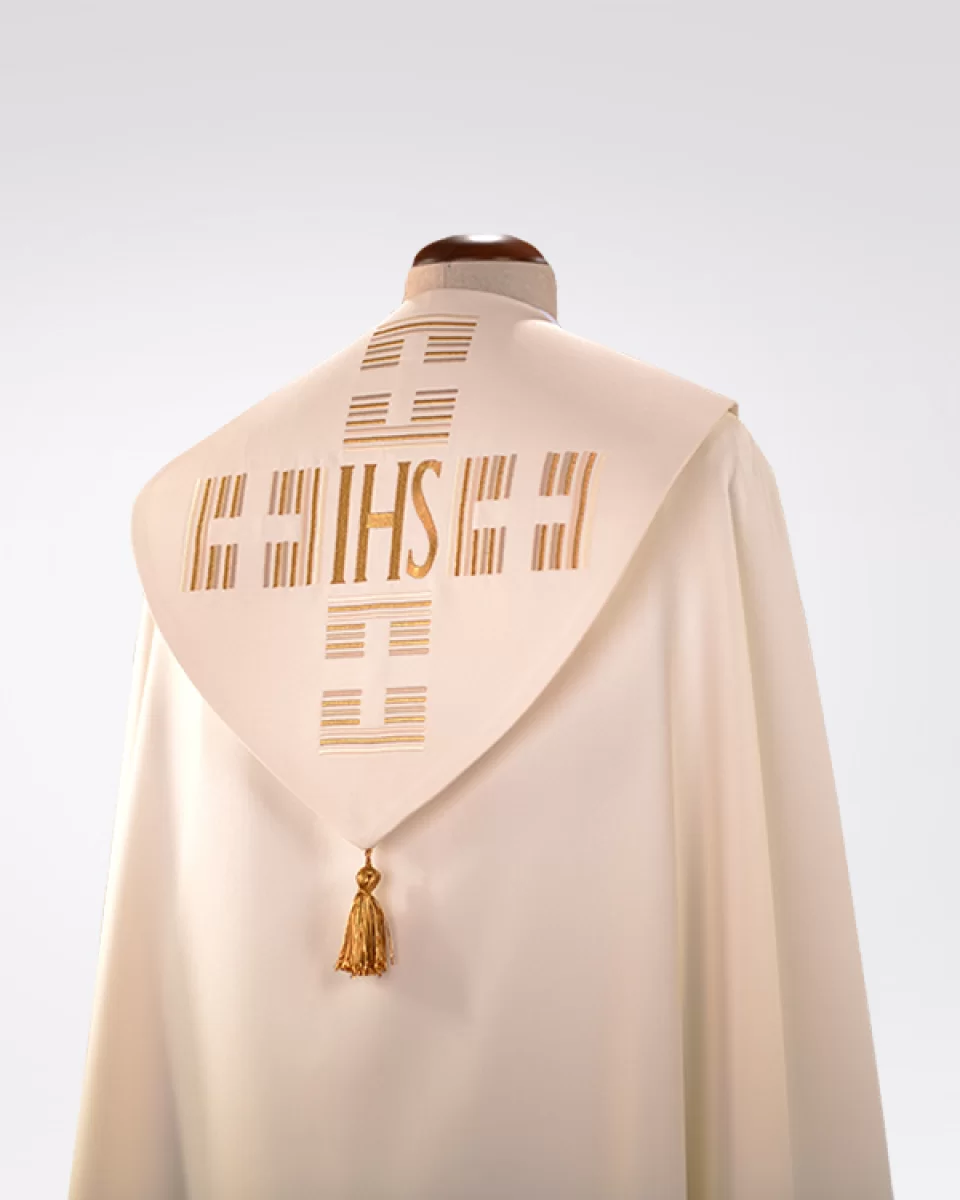 Kapa ecru haftowana (61) - KAPY LITURGICZNE - zdjęcie 2
