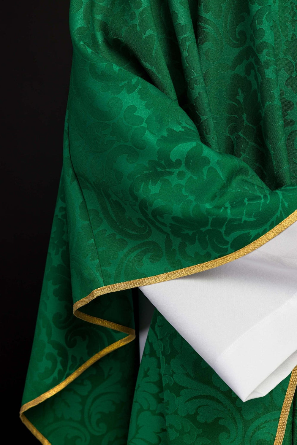 Ornat haftowany IHS i PAX - zielony (H34) - Ornaty zielone - zdjęcie 4