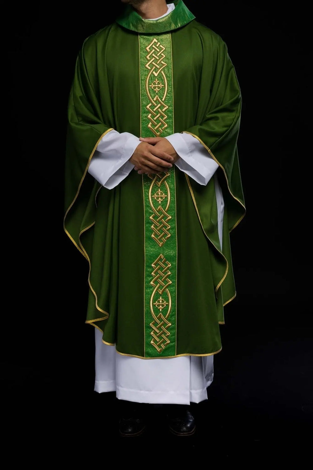 Ornat bogato haftowany - zielony (H155) - Ornaty zielone