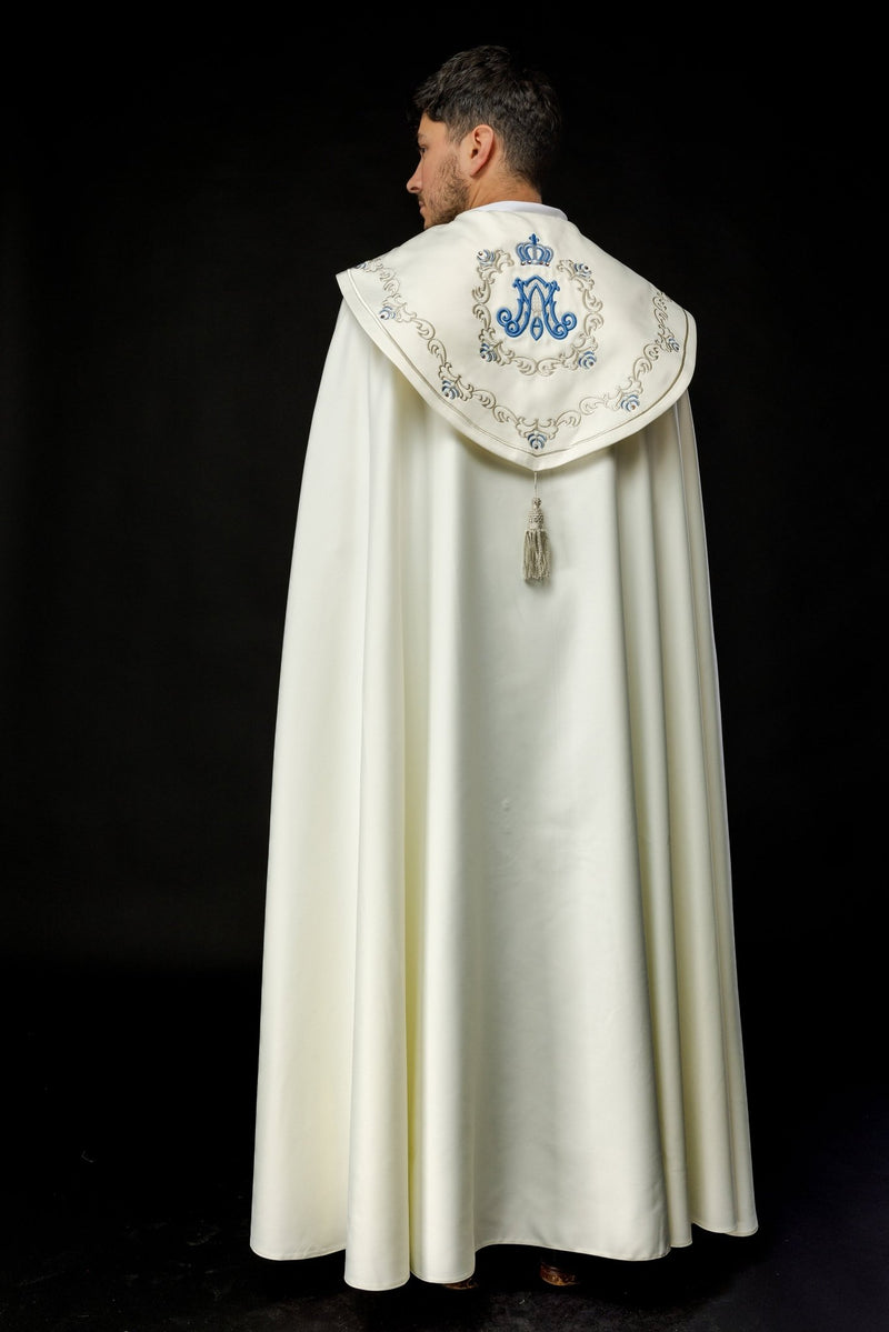 Kapa haftowana maryjna ecru - (1H) - KAPY LITURGICZNE - zdjęcie 6
