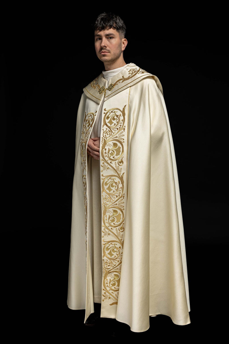 Kapa haftowana, IHS - ecru (11H) - KAPY LITURGICZNE - zdjęcie 2